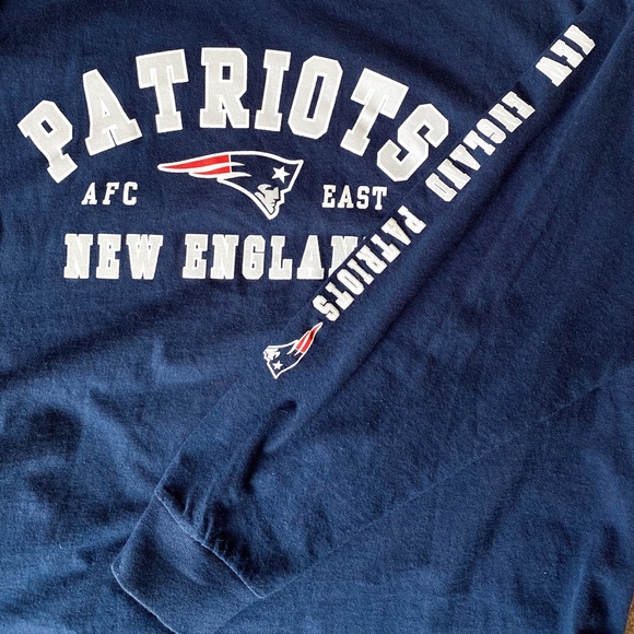 NFL New England Patriots Navy Long Sleeve Tee - Picture 8 of 8